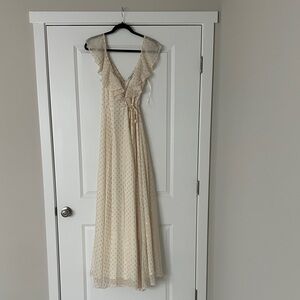 Yumi Kim Cream Maxi Dress with Polka Dots